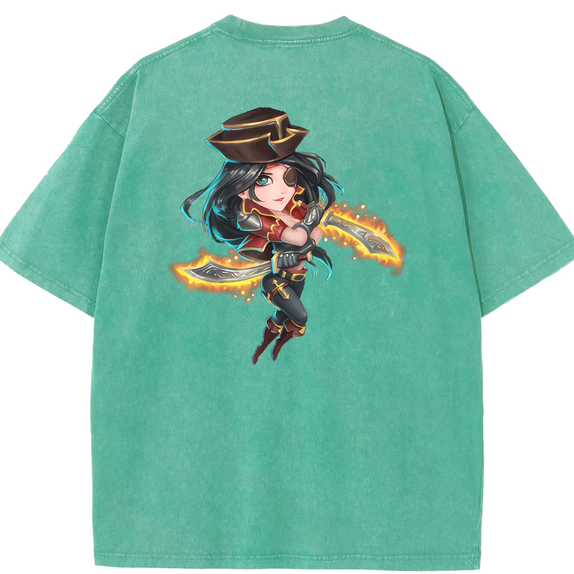 リーグ・オブ・レジェンド League of Legends LOL 綿100% ヴィンテージ風 半袖Tシャツ（背面プリント）